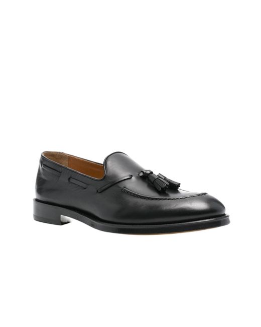 Doucal's Black Tassel Detail Loafers for men