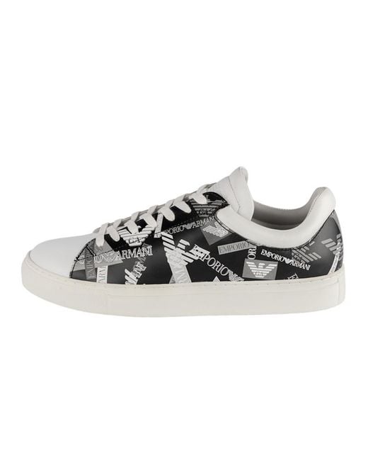 Emporio Armani Multicolor Logo Lacing Casual Sneakers for men