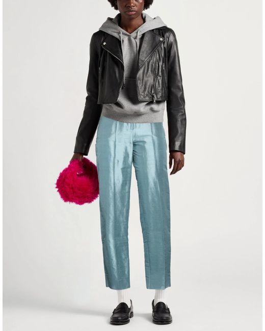 Max Mara Blue Plain Simple Casual Pants