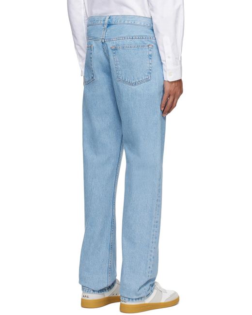 A.P.C. Blue Straight-Leg Jeans for men