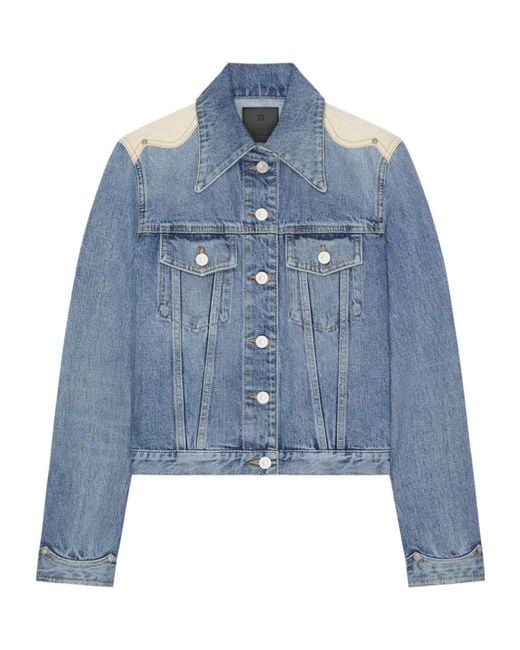 Givenchy Blue Collared Button-Up Denim Jacket