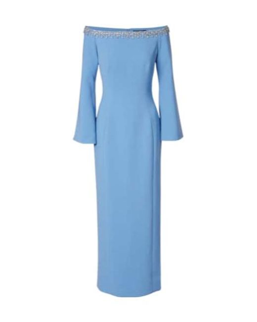 Jenny Packham Blue Lima Embellished Maxi Dress