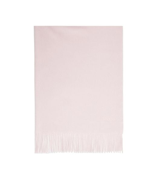 Max Mara Pink Baci Fringed Scarf