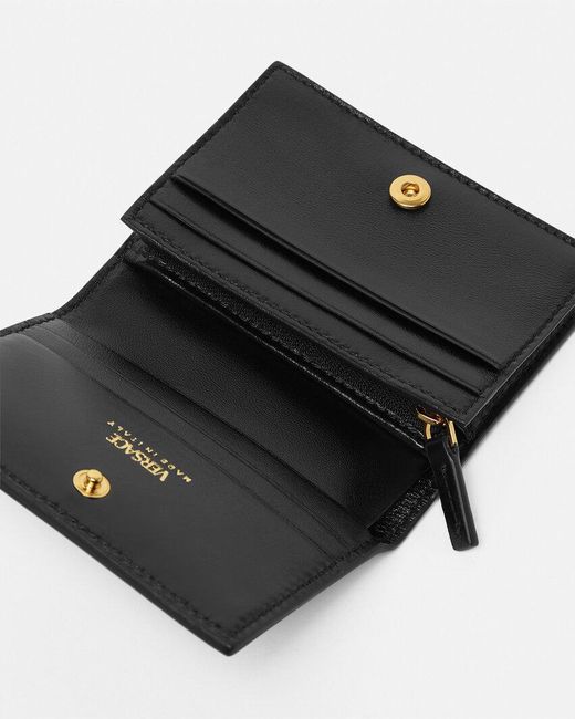 Versace Black Logo-Lettering Wallet