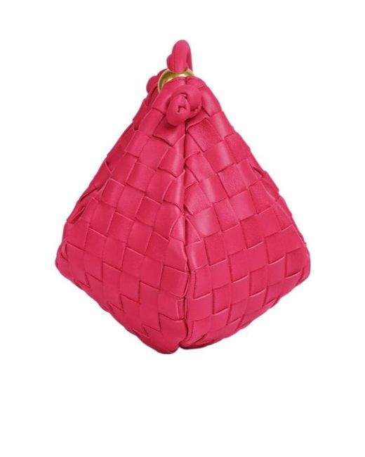 Bottega Veneta Pink Logo Woven Handbag