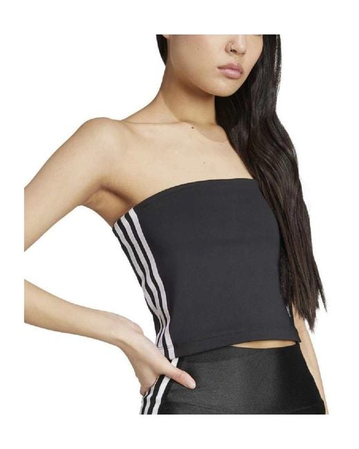 Adidas Originals Black Cropped Tube Top