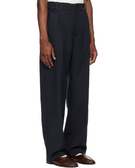 Jacquemus Blue Tailored Straight-Leg Pants for men