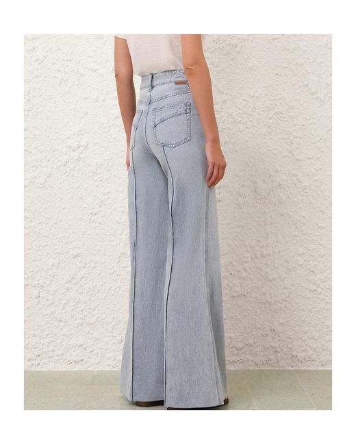 Zimmermann Blue Denim Wide Leg Jeans