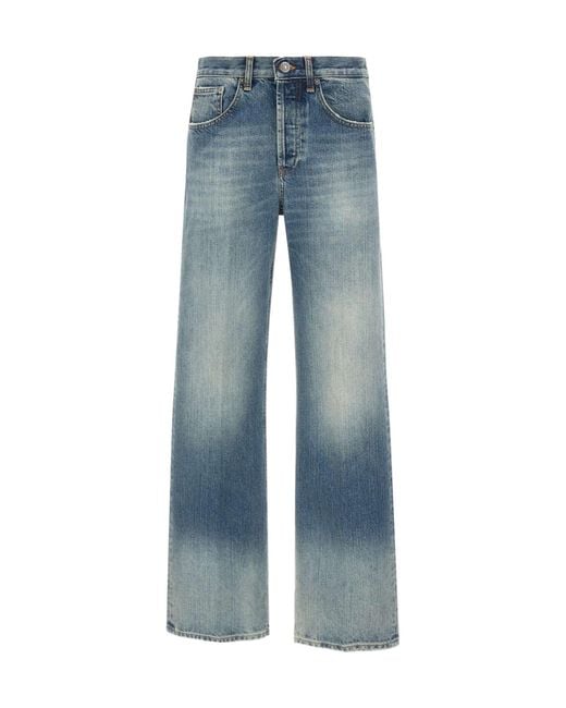 Dondup Blue Jacklyn Distressed High-Waisted Jeans