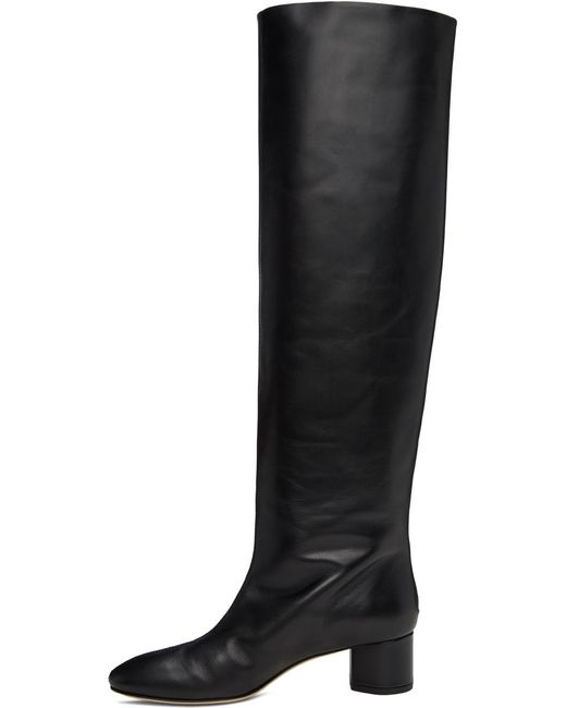 Aeyde Black Willa Round Toe Block Heel Boots