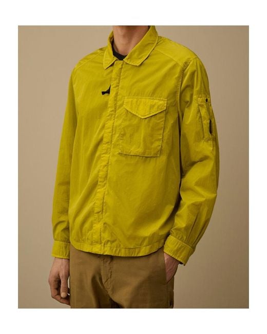 C P Company Yellow Long Sleeve Shirt for men