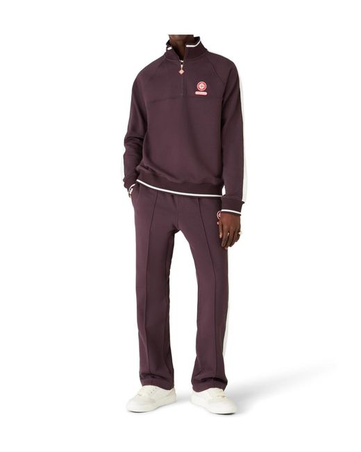Casablanca Purple Quarter Zip Laurel Sweatshirt for men