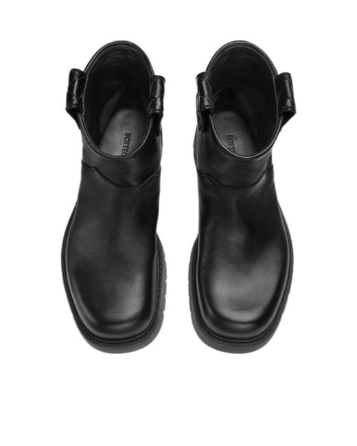 Bottega Veneta Black Haddock Ankle Boots for men