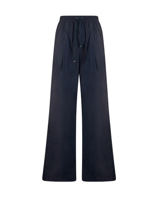 Herno Blue Drawstring Wide-Leg Trousers