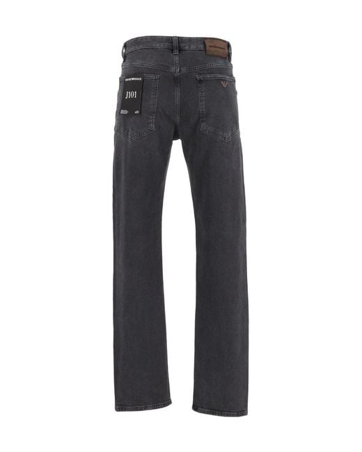 Emporio Armani Blue Belt-Loop Jeans for men