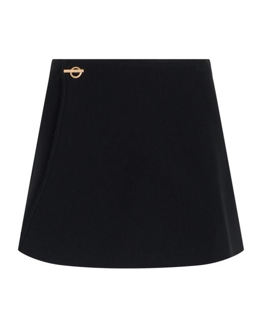 Cult Gaia Black Wrap Mini Skirt