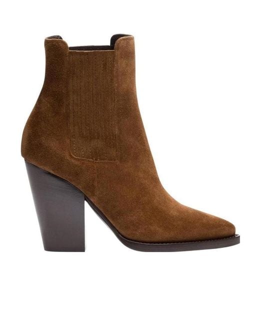 Saint Laurent Brown Theo Chelsea Boots