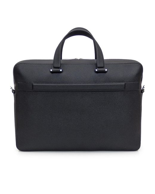 Ferragamo Black Ferragamo Gancini Embossed Briefcase for men