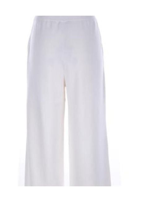 Loro Piana White Logo Straight Casual Pants