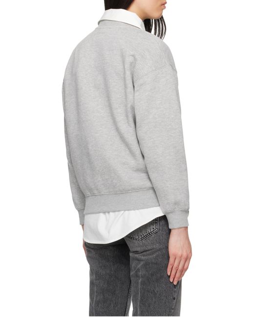 Anine Bing Gray Long-Sleeved Sweater