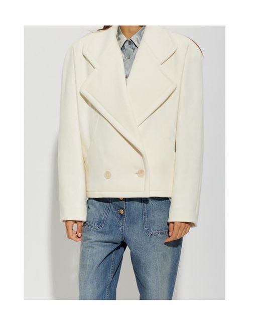 Stella McCartney White Double-Breasted Coat