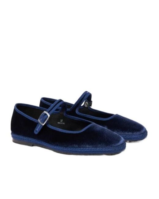 Scarosso Blue Petra Velvet Slippers
