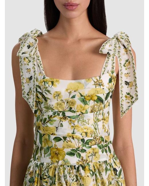 Alice + Olivia White Alice Olivia Haven Floral-Printed Maxi Dress