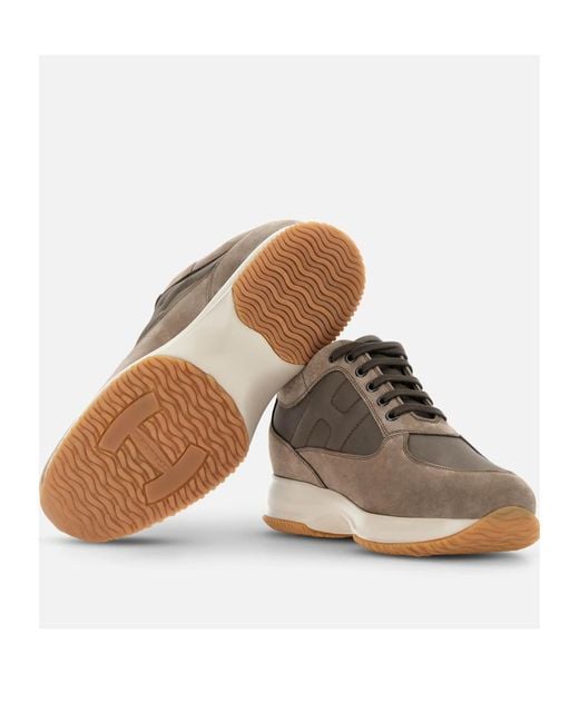 Hogan Brown Interactive Sneakers for men