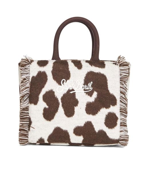 Mc2 Saint Barth Multicolor Mc2 Logo Embroidered Fringed Edge Tote Bag