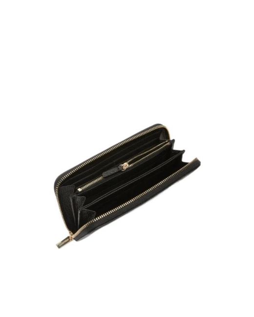 Coccinelle Black Logo Lettering Zipped Wallet