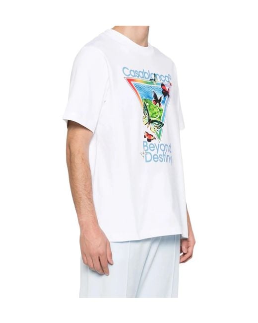 Casablanca White Tennis Club Beyond Destiny Short Sleeve T-Shirt for men