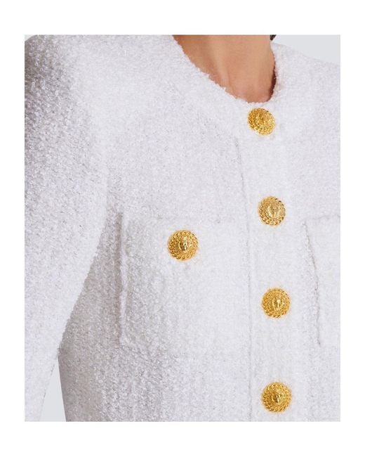 Balmain White Tweed Jackets