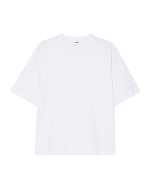 Filippa K White Crew-Neck T-Shirt