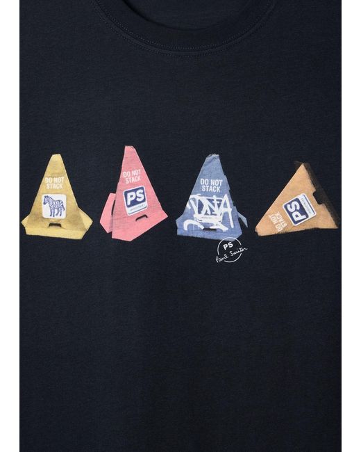 Paul Smith Blue Ps Paul Smith Graphic Print T-Shirt for men
