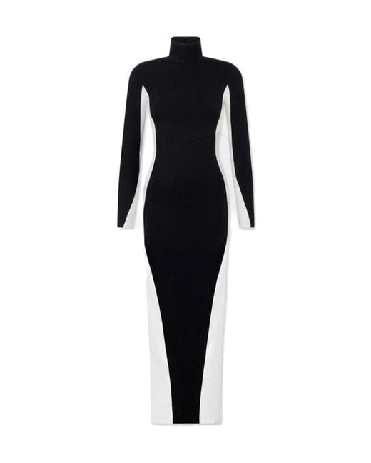 DSquared² Black Long-Sleeve Maxi Dress