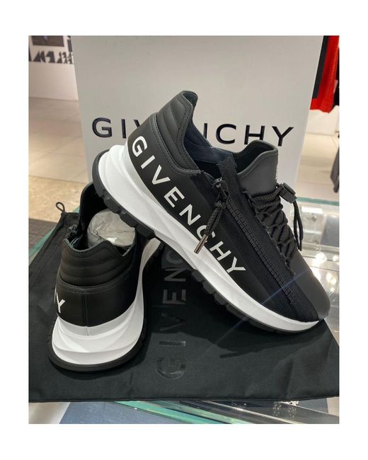 Givenchy Black Spectre Runner Lace-Up Sneakers for men