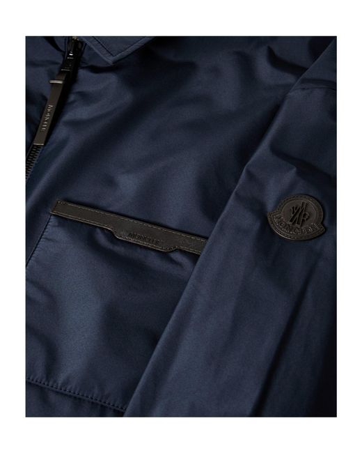Moncler Blue Zip-Up Shirt Jacket for men