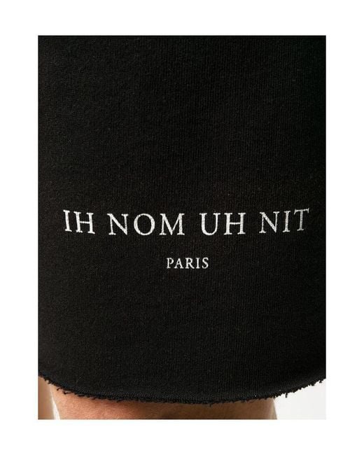 Ih Nom Uh Nit Black Logo Shorts for men