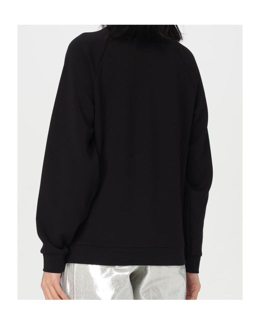 ARMANI EXCHANGE Black Logo-Detail Round-Neck Sweatshirt