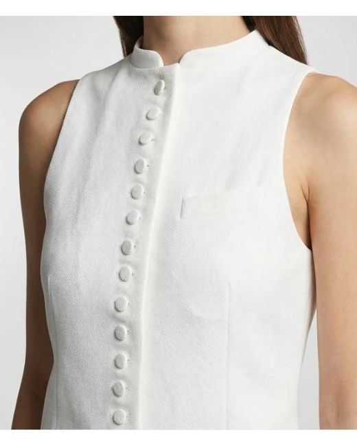 Tom Ford White Sleeveless Buttoned Waistcoat