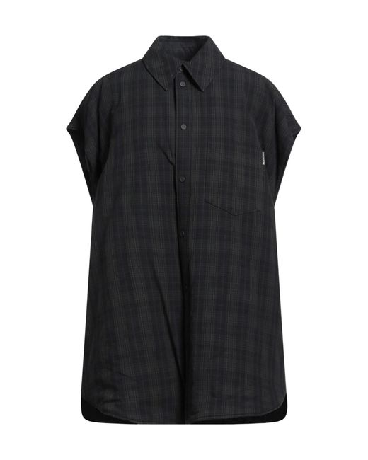Balenciaga Black Simple Checkered Coat