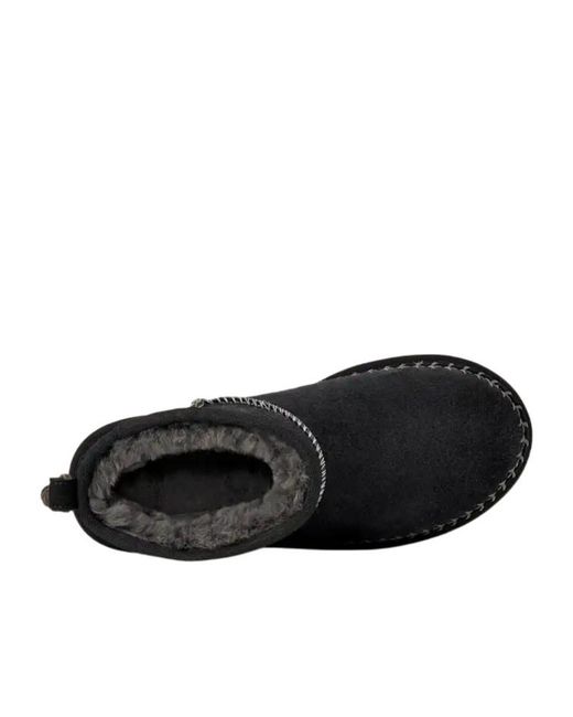 Ugg Black Classic Ultra Mini Biarritz Snow Boots