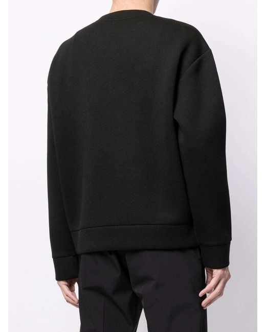 Emporio Armani Black Logo Print Sweatshirt for men