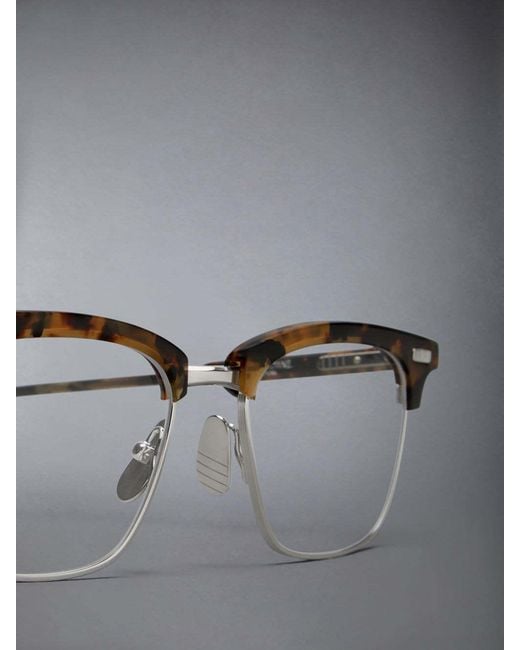 Thom Browne White Square-Frame Glasses for men
