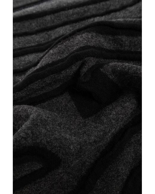 DIESEL Black K-Rest Logo Intarsia-Knit Scarf