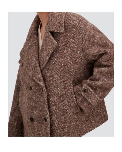 Herno Brown Double Breasted Tweed Jackets
