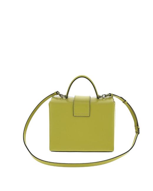 Ferragamo Yellow Logo Box Shoulder Bag