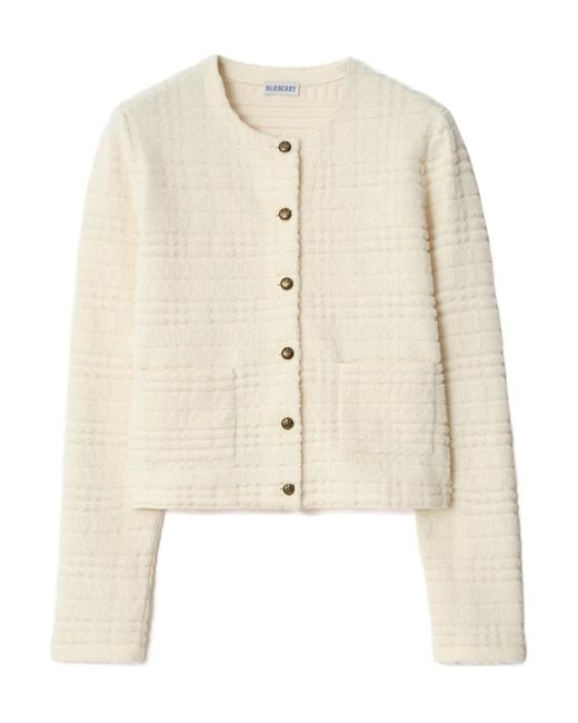 Burberry Natural Bottuned Long-Sleevve Jacket