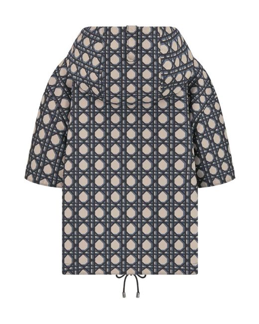Dior Gray Macrocannage Short-Sleeved Hooded Short Anorak