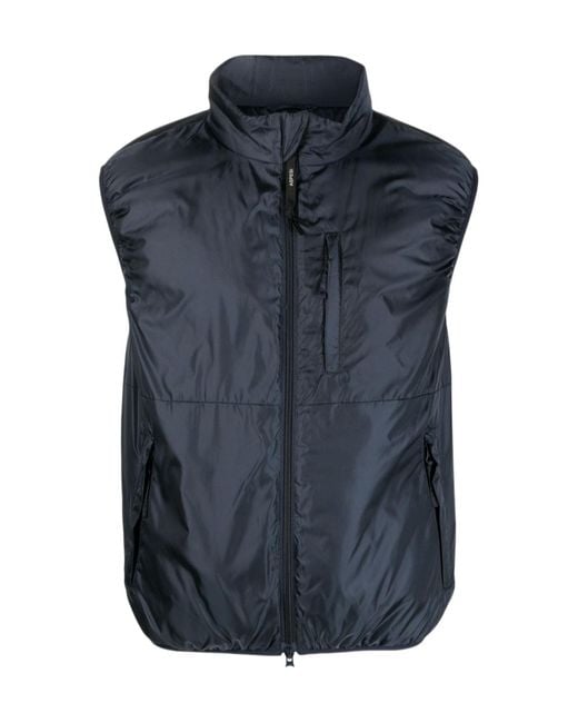 Aspesi Blue Jil Zip-Up Padded Gilet for men